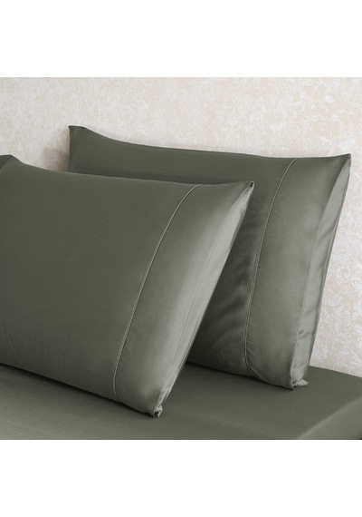 Linens Tencel 2'li Standart Yastık Kılıfı Yeşil