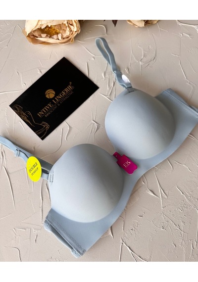 Violet Dikişsiz Lazer Kesim Double Push-up Balensiz İz Belli Etme Bebe Mavisi