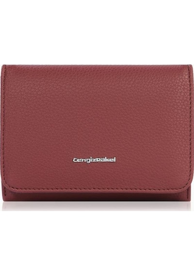 Cengiz Pakel Küçük Boy Mıknatıslı Kadın Cüzdan/portföy 65297 - Bordo/siyah 65297-bordo-siyah