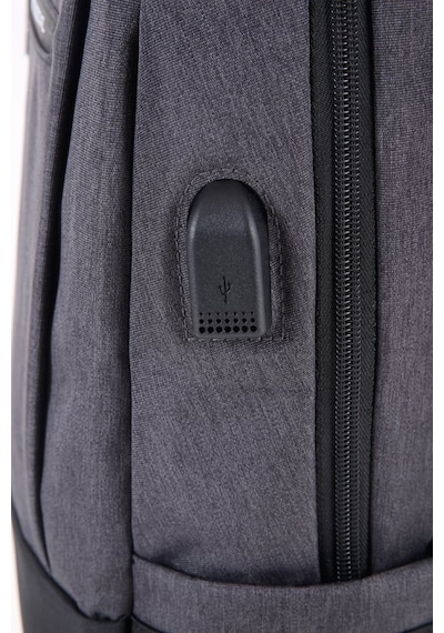 Ççs 51481 Laptop Bölmeli Çekçek Askılıklı Ter Önleyicili Koyu Gri Sırt Çantası Gri