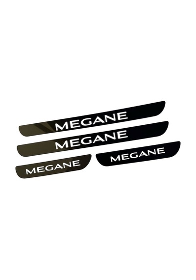 Megane Pleksi Kapı Eşiği Piano Black 4 Parça