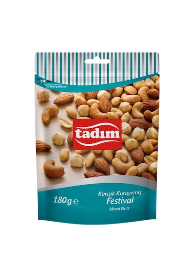 Tadım Festival Kuruyemiş 180g Kavrulmuş Karışık Atıştırmalık 3'li Ekonomik Paket - 3 Adet Tarı