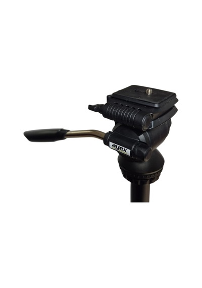 Ayex Kh-2028 Tripod Video Kafa Pan Tilt Head, 360 Dönebilen, Hızlı Bağlantı Plakalı, Metal Kollu