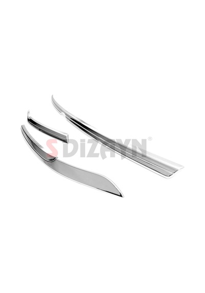 S-Dizayn  Volkswagen Tiguan Krom Far Üst Çıtası 3 Prç. 2016-2020