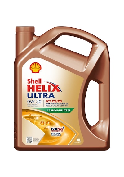Shell Helix Ultra ECT C2-C3 0W-30 Pure Plus Tam Sentetik Motor Yağı 4 L
