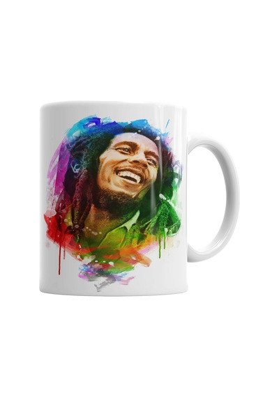 Bob Marley Mutluluğun Rengi Kupa Bardak Porselen No35436 Karışık