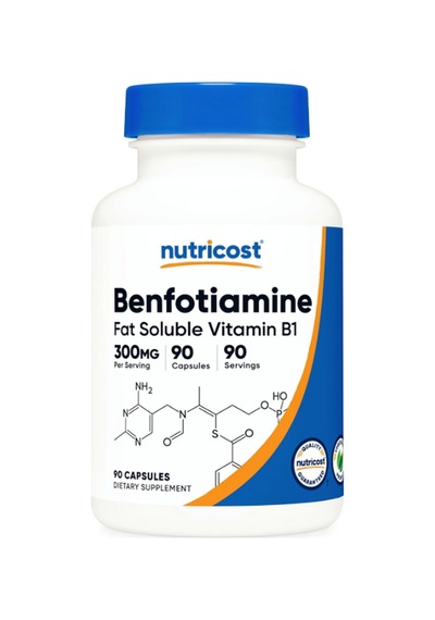 Nutricost, Benfotiamine, 300 Mg, 90 Capsules.abd Menşei 4139