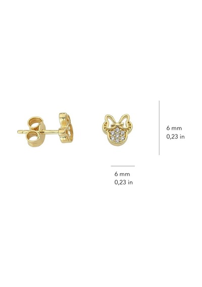 Goldkupe 14 Ayar Altın Çocuk Minnie Mouse Küpe 1,19 Gr-4193
