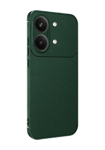 Xiaomi Poco X8 Pro Max Auto Focus Karbon Kapak - Koyu Yeşil