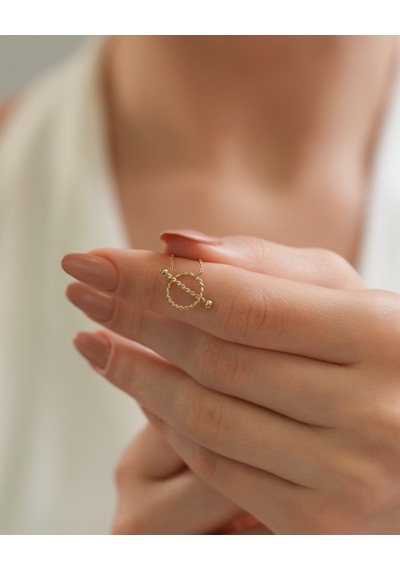 Debora Jewelry 14 Ayar Altın Burgu Detaylı Kolye