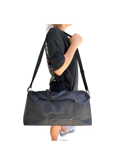 Vip Home Concept Unisex Önü Cepli Uzun Askılı Kadın Ve Erkek Seyahat Fitness Ve Spor Çantası Vip Home Bags Siyah