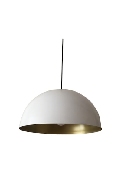 Mylights Retro Rustik Mat Beyaz Ici Gold Metal Sarkıt Avize