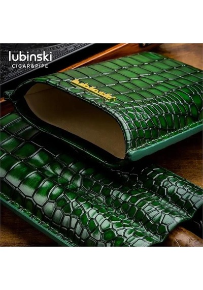Lubinski Deri 3'lü Puro Kılıfı Siyah Desenli 60 Ring Lb-533