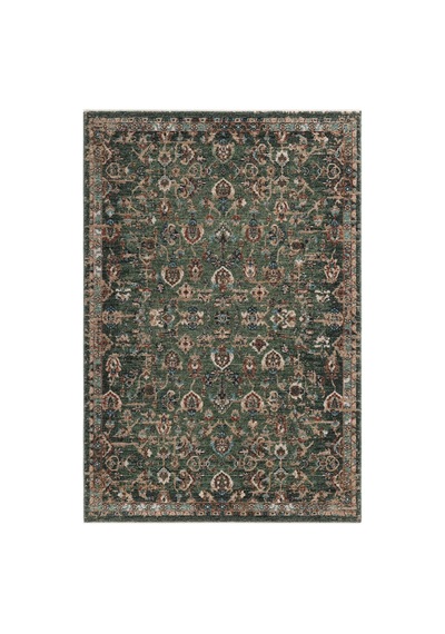 Cool Halı Saray Yeşil Vintage Halı Etnik Çiçek Desen Yumuşak Dokulu Bohem Oturma Odası Salon Halısı