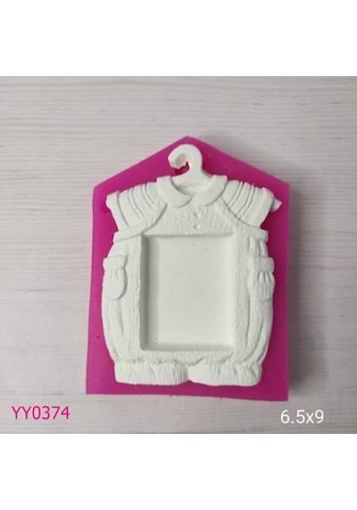 Yy0374 Bebek Tulumlu İçi Dikdörtgen Çerçeve Silikon Kalıp