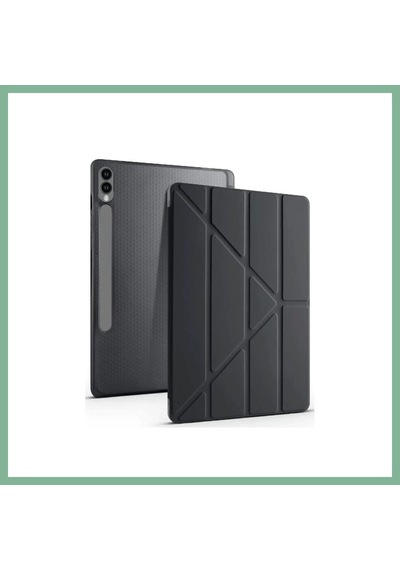 Bşkvirgo Samsung Galaxy X610 Tab S9 Fe Plus 12.4 Kılıf Kalemlikli Mars Tablet Kılıfı - Siyah Bsk2026