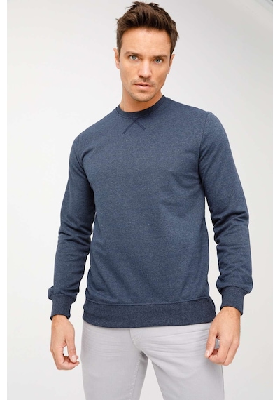 Igs İgs Erkek İndigo Modernfıt / Ekstra Dar Kalıp Bisiklet Yaka Sweatshirt İndigo