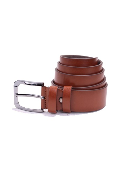 Dagoster DMK26-355 Taba 4 CM Suni Deri Erkek Kemer Taba