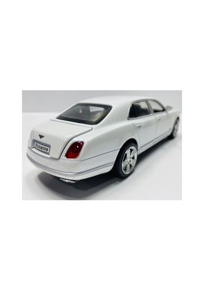 Bentley Mulsanne 1:32 Ölçek Metal Araba Kapılar Kaput Bagaj Açılır Lisanslı Model Işıklı Sesli Beyaz Beyaz