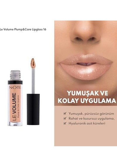 Le Volume Plump & Care Lipgloss 16 Nude Style Dudak Parlatıcısı, Nude 0