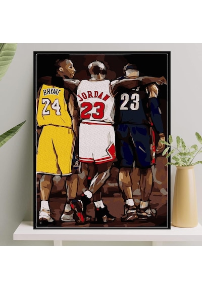 Palmiye Hobi Sanat Sayılarla Boyama Tuval Seti Fırça Boya Dahil Çıtalı 40x50 Cm - Nba