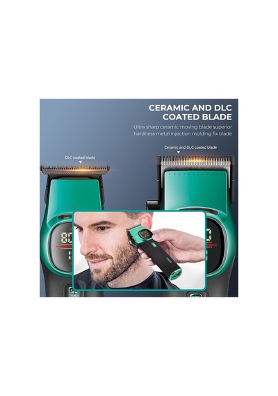 V-885 S2 Profesyonel Dijital Tıraş Makinesi Seti - Clipper - Trimmer - Çantalı