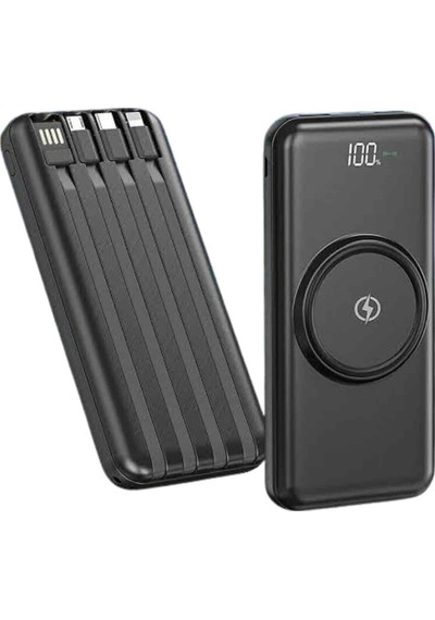 Kablosuz Çoklu Şarj Girişli 10.000 Mah Kablolu Powerbank Taşınabilir 30.000 Mah 05966258