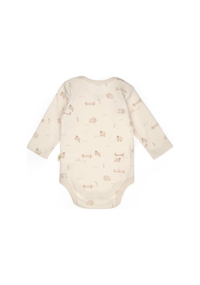 BabyCosy Organic Wear Bebek 2li Uzun Kollu Badi %100 Organik Pamuk, Bebek Ve Yenidoğan Serisi - Csy8177 Ekru