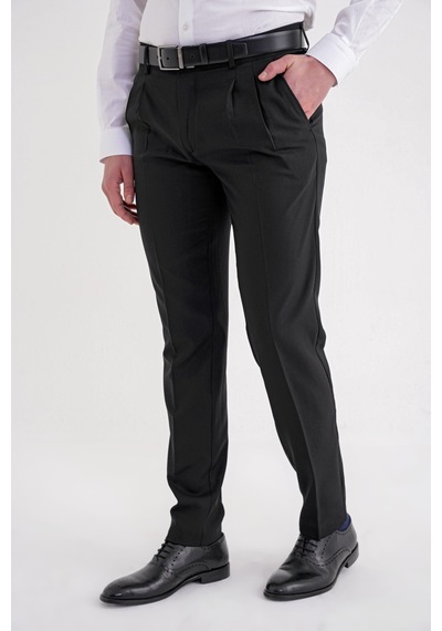 P 1209 Pantolon Regular Fit Siyah Siyah