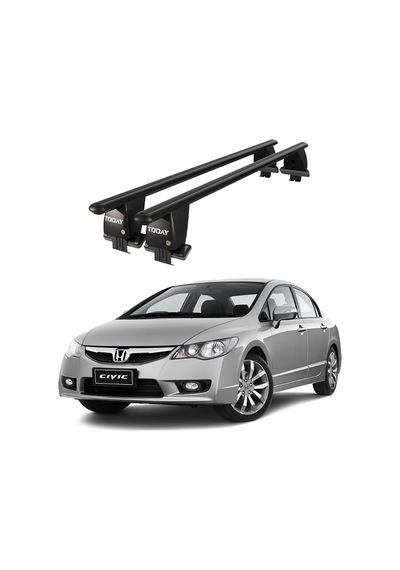 Royal Honda Civic Vııı 2006-2011 Uyumlu Siyah Kilitli Ara Atkı Port Bagaj Tavan Barı