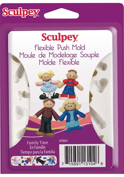 Sculpey Flexible Push Mold Esnek Model Kalıbı Pushmold Aile Apm04