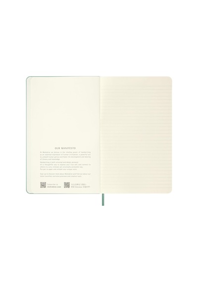Moleskine Klasik Defter Large 13x21 Çizgili Sert Kapak Ada Çayı Yeşili Çok Renkli