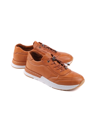 Stato Wex Hakiki Deri Kadın Sneaker Günlük Rahat Hafif Şehir Stili Ayakkabı Taba Cilt