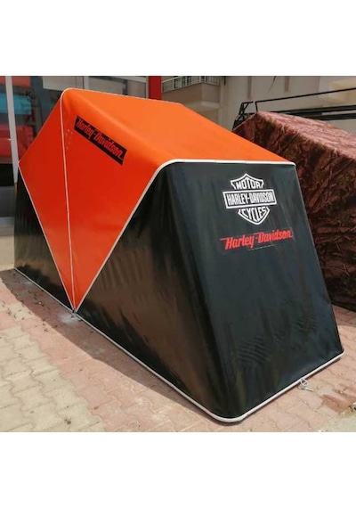 Portatif Motosiklet Garajı Branda Yanmaz Özellikli