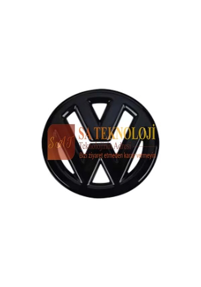 Volkswagen Direksiyon Logo Ve Çerçeve Seti Siyah 40mm Logo-61mm