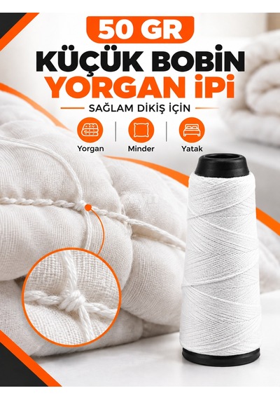 Byhanex 50 Gr Küçük Bobin Yorgan İpi Yorgan, Battaniye, Minder Ve Yatak Dikiş İpi