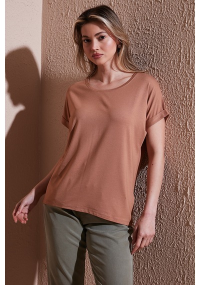 Fashion Friends Bayan T Shirt 26y0194k1 Kahve
