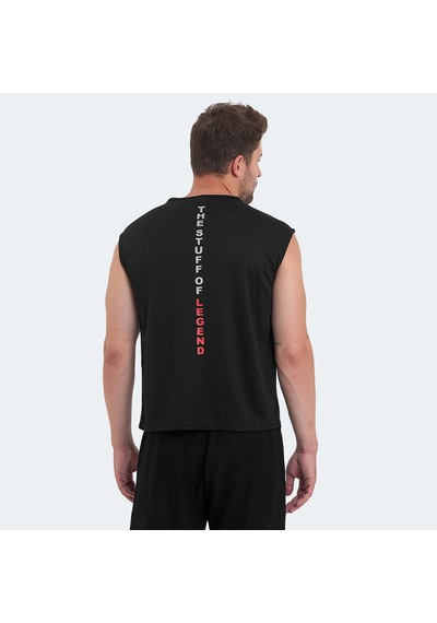Slazenger VASKA I Erkek Kolsuz Siyah Tişört