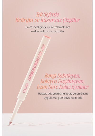 Clıo Extreme Gelpresso Pencil Liner 10 Glam Brown
