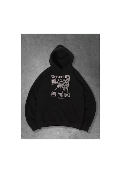 Tarzsokak Unisex Web Of Lies Sweatshirt Siyah