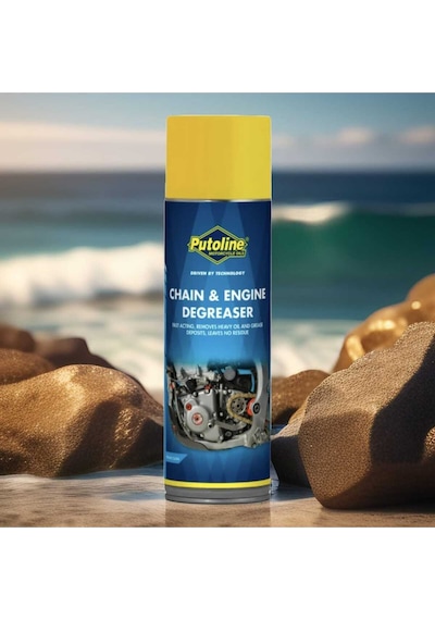 Putoline 500 Ml Aerosol Putoline Chain & Engine Degreaser Zincir Temizleme + Temizleme Fırçası