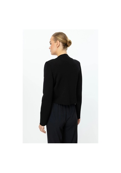 On Fashion Kadın Zımbalı Siyah Hırka 59901 Siyah