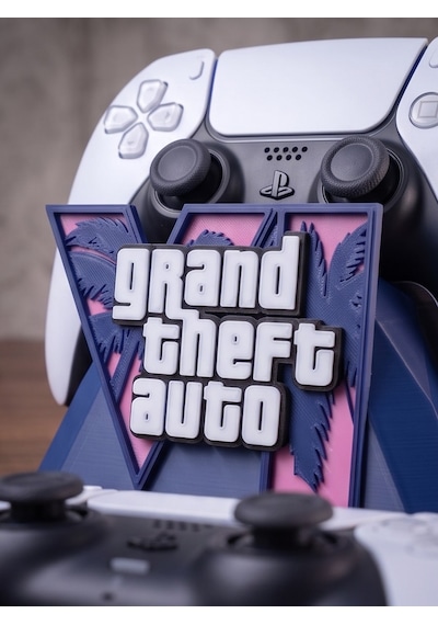 Omni Gta 6 Temalı Ikili Ps5 Kol Standı - Özel Tasarım Gta 6 Kontrolcü Standı, Playstation 5 Oyuncu Aksesuarı Konsol Standı Ve Tutucu Lacivert