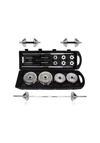 Ckspor 50 Kg Çantalı Krom Dambıl Bar Ve Plaka Seti Cks132