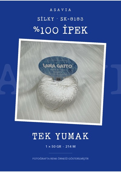 Lana Gatto Silky Örgü İpi %100 İpek 50 Gr 214 M Sk-8183
