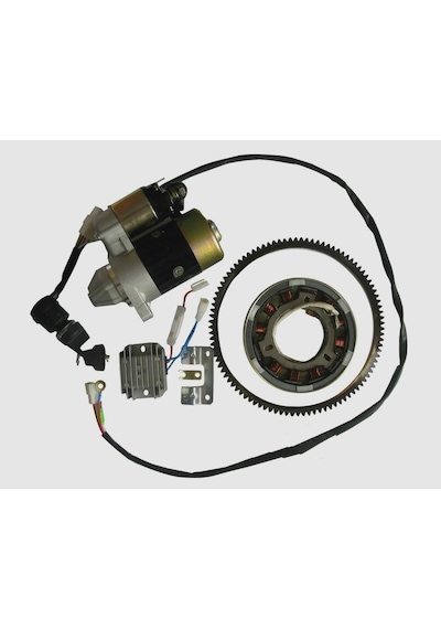 Dizel Motor Marş Şarj Kiti - Komple - Elektrik Start - 7 Hp (178) Yedek