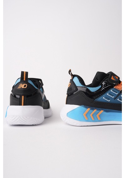 Muggo Zuzu Cırtlı Ve Bağcıklı Günlük Çocuk Sneaker Spor Ayakkabı Mavi
