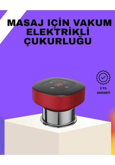 Vakumlu Masaj Aleti Çok Kademeli Emme Isıtmalı Ev Tipi Terapi Çok Renkli
