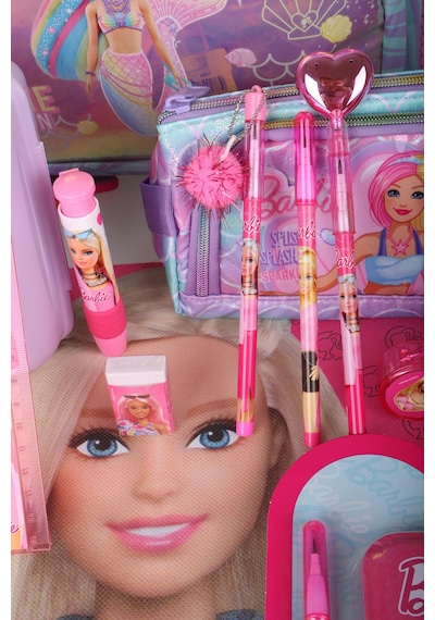 X Dekomus Lisanslı Barbie Deniz Kızı Collection Kırtasiye Seti Okul Ve Kalem Çantası,beslenme Kabı,matara Altın