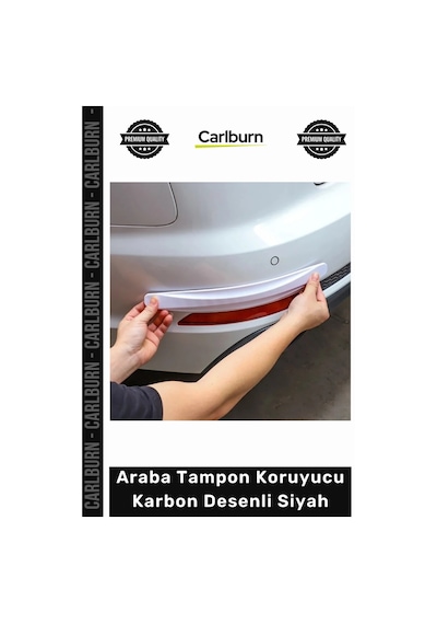 Özel Üretim Esnek Darbe Emici Oto Stil Çizilme Önleyici Araba Tampon Koruyucu Karbon Desenli Siyah